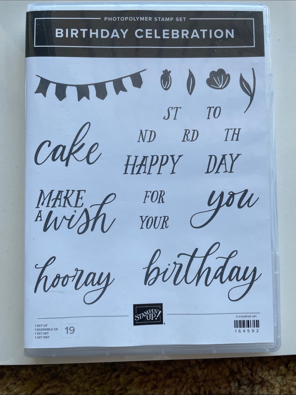 Stampin' Up! Birthday Celebration Stamp Set - Black